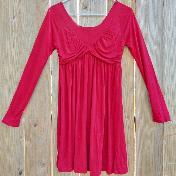 Twenty One - Long Sleeve Mini Red Dress Size S - Picture 1 of 8